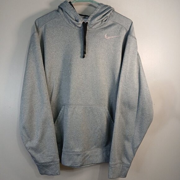 NIKE THERMA-FIT GRAY HOODIE, MENS, SIZE MEDIUM, LIKE NEW - Picture 5 of 8
